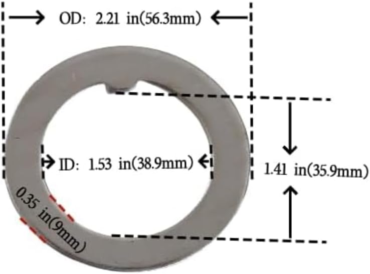BBMTA Replacement Trailer Tongue Type Spindle Washer 1.5" Fits Dexter 9K 10K GD Round Spindle End Axle(4pcs) - Image 3